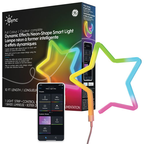 GE Cync 3m Dynamic Effects Neon Shape Smart Light Strip