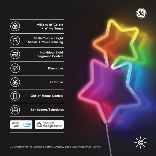 GE Cync 3m (10 ft.) Dynamic Effects Neon Shape Smart Light Strip