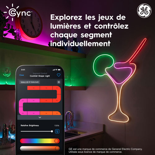 GE Cync 3m Dynamic Effects Neon Shape Smart Light Strip