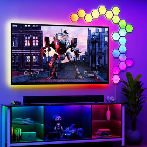 GE Cync Dynamic Effects Hexagon Light Panels - Extension Kit - 5 Panels