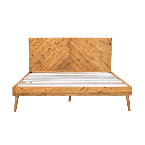 Rustic Classics Cypress Reclaimed Wood Platform Bed in Spice