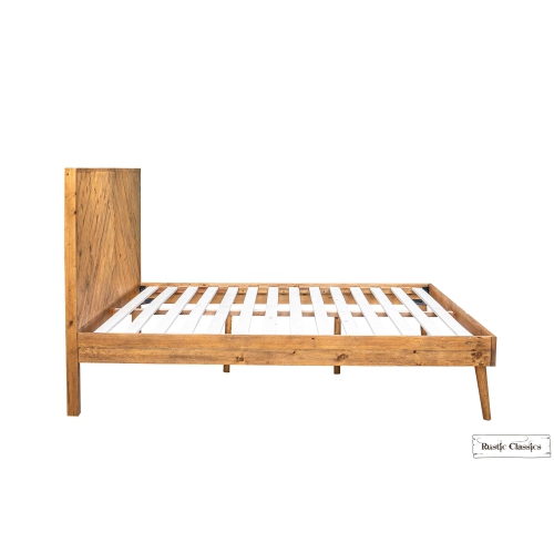 Rustic Classics Cypress Reclaimed Wood Platform Bed in Spice