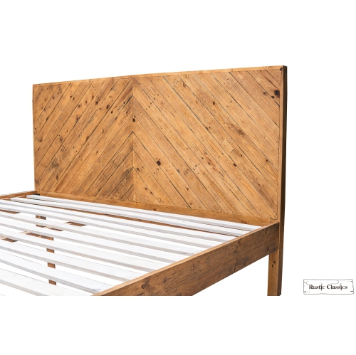 Rustic Classics Cypress Reclaimed Wood Platform Bed in Spice