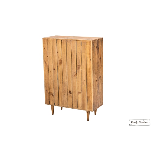 Rustic Classics Cypress Reclaimed Wood 5 Drawer Chest in Spice