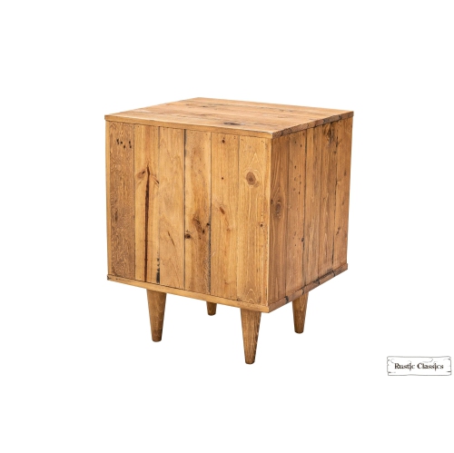 Rustic Classics Cypress Reclaimed Wood 1 Drawer Nightstand in Spice