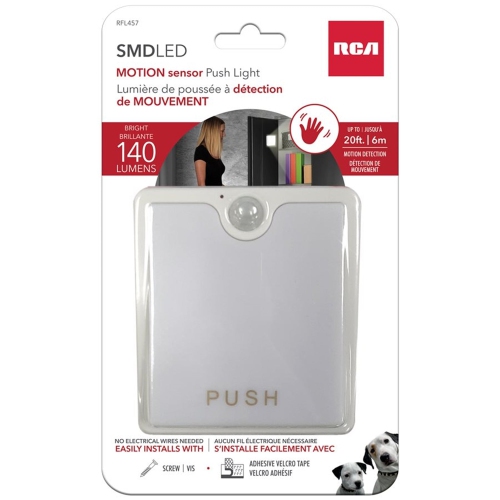 RCA - LED Wall Light with Motion Sensor, 140 Lumens, White