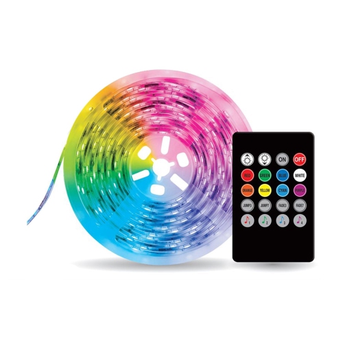 Elink - Sound Activated LED Light Strip, 16.5 Feet Long with Remote Control