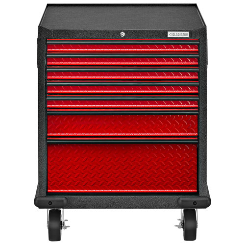 Gladiator Heavy Duty Welded Steel Tool Storage - Red Tread