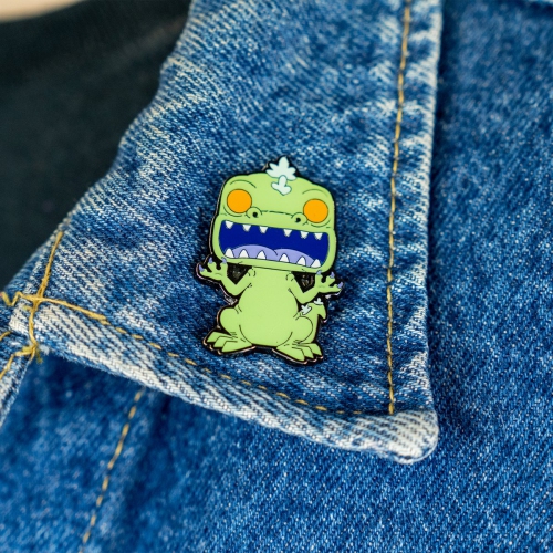 Rugrats Reptar Glow-in-the-Dark Pop! lapel backpack Pin - Entertainment Earth Exclusive