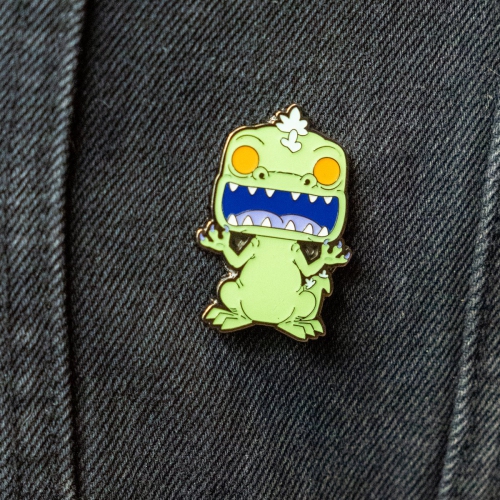 Rugrats Reptar Glow-in-the-Dark Pop! lapel backpack Pin - Entertainment Earth Exclusive