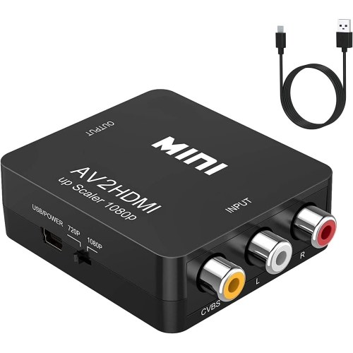PS2 à HDMI Audio Video Converter Adaptateur audio 3,5 mm Moniteur HDTV  sortie