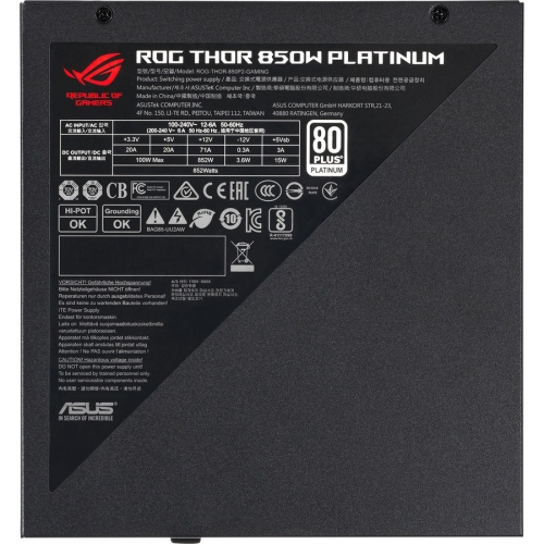 ASUS ROG Thor 850P2 Gaming 850W Fully Modular Power Supply with OLED Display
