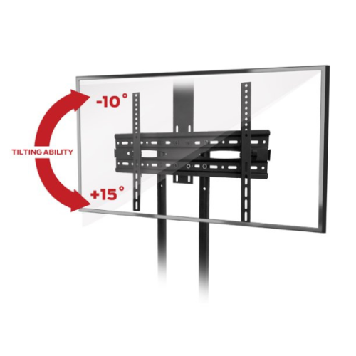 Xtreme XMB1-0133-BLK Rolling TV Stand, Adjustable Tilt, Television Sizes 32''-80'' inch, Wheels with lock