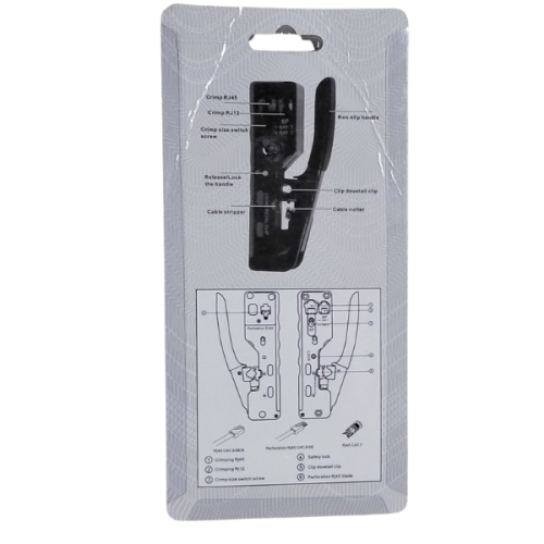 Outil réseau à sertir PTCT6088 RJ45 pour coupe-dénudeur à passage Cat5 Cat6