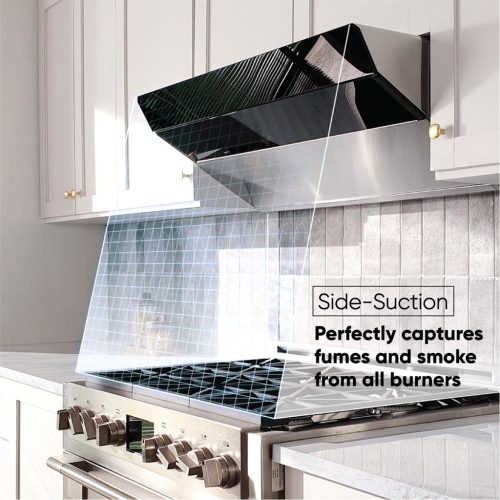 Pacific PQ6830AB Side Suction Under Cabinet Ducted Range Hood