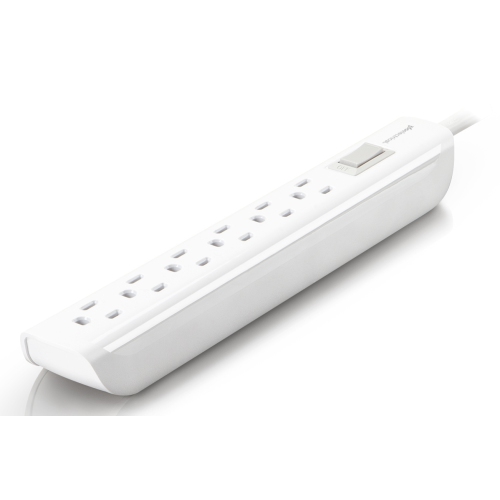 360 ELECTRICAL  Villa 6 Outlet Power Strip With 3-Ft Cord - In White