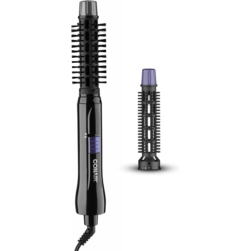 Conair 2-in-1 Hot Air Styling Curl Brush, Purple, black, 2 Count, BM20RN