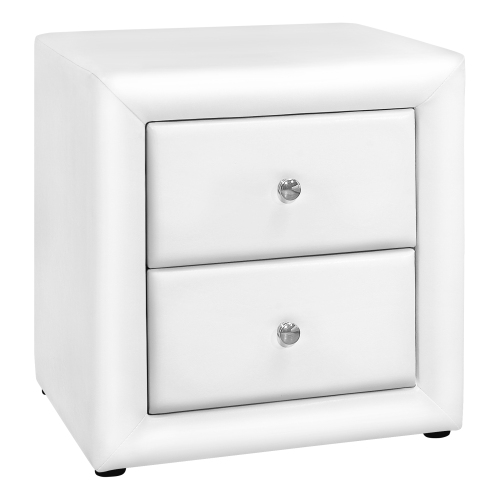 Myne Decor Accent/Side Table, Nightstand Upholstered White Best Buy Canada