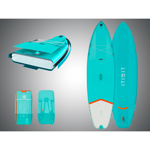 Decathlon ITIWIT - 10FT Inflatable Stand up Paddle Board 10'x32"x5" - upgraded SUP paddle boards - Free Aluminum Paddle