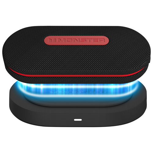 Écouteurs boutons 100 % sans fil à suppression active du bruit DNA Fit de Monster - Noir/Rouge