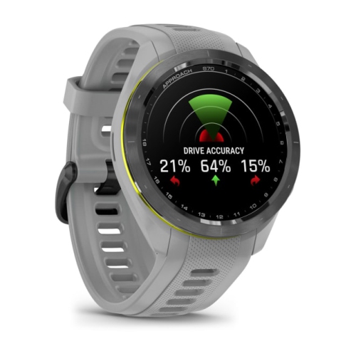 Garmin Approach S70 Black Ceramic Bezel with Powder Gray Silicone Band - Case Size 42 mm