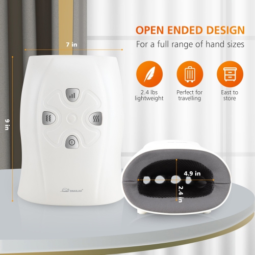 Snailax hand massager with heat and compression