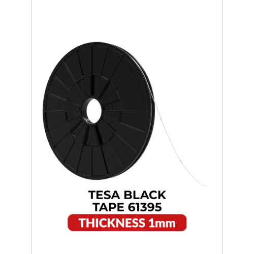 ESOURCE PARTS  Replacement Double-Sided Acrylic Tape (1MM X 25M) (Tesa Model # 61395) In Black