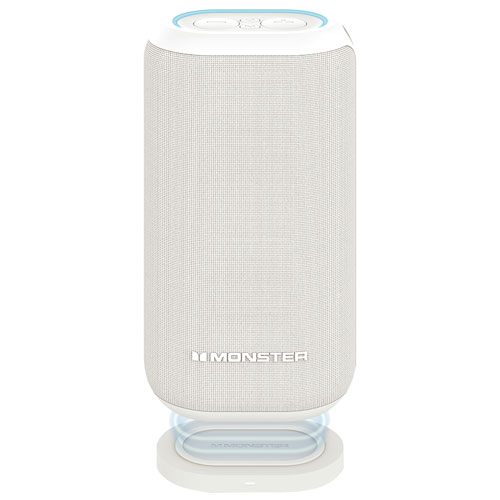 Haut-parleur sans fil portatif Bluetooth DNA Max de Monster - Blanc