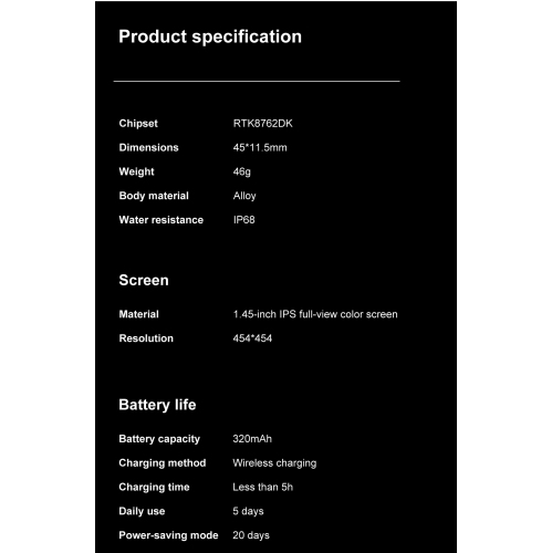 ISPEKTRUM iS70 Smart Watch 1.43" HD AMOELD Screen Bluetooth Calls & Text Waterproof Multiple Sports & Fitness Tracker Heart Rate & BP Monitor works