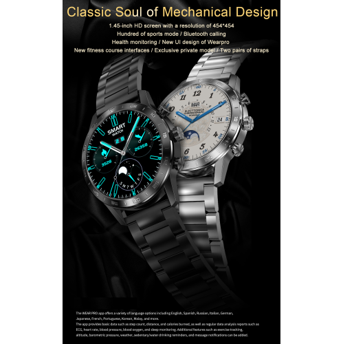 ISPEKTRUM iS70 Smart Watch 1.43" HD AMOELD Screen Bluetooth Calls & Text Waterproof Multiple Sports & Fitness Tracker Heart Rate & BP Monitor works