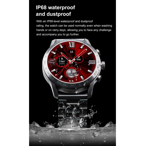 ISPEKTRUM iS70 Smart Watch 1.43" HD AMOELD Screen Bluetooth Calls & Text Waterproof Multiple Sports & Fitness Tracker Heart Rate & BP Monitor works