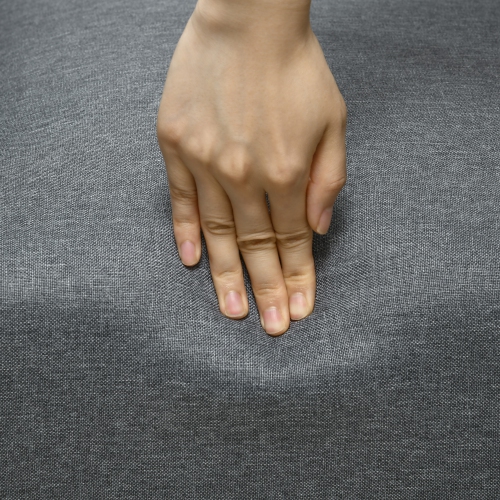 HOMCOM Fabric Accent Chair, Tufted Armchair, Upholstered Modern Living Room Chair with Wood Legs, Rolled Arms, Thick Padding for Bedroom, Grey