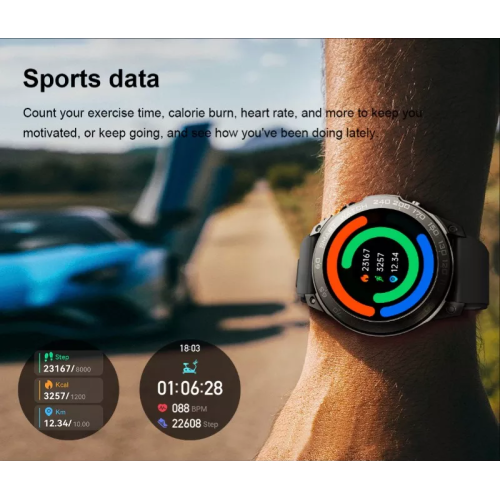 ISPEKTRUM iS50 Smart Watch 1.43" HD AMOELD Screen Bluetooth Calls & Text Waterproof Multiple Sports & Fitness Tracker Heart Rate & BP Monitor works