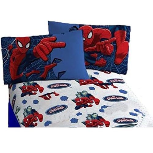 Marvel Ultimate Spiderman 4 pcs Full Bedding Sheet Set for Kids