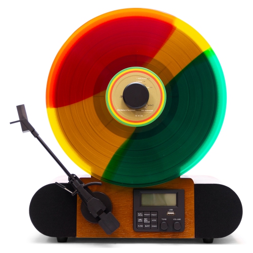 Fuse VERT AT Vertical Record Player Turntable w/Bluetooth and Audio Technica Needle Cartridge