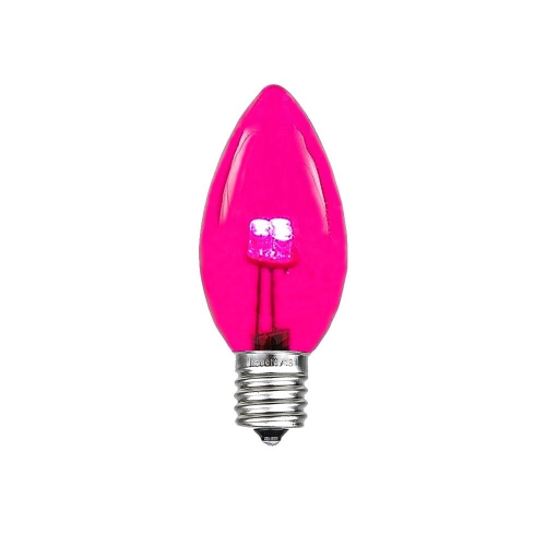 NOVELTY LIGHTS LLC  Novelty Lights 25 Pack C7 Led Outdoor Christmas Replacement Bulbs In Pink