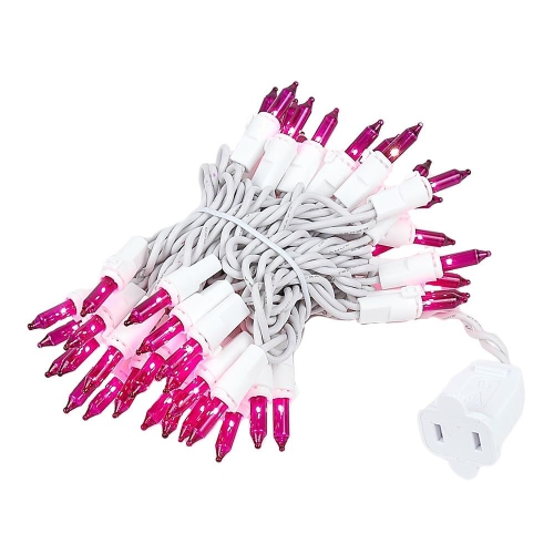 NOVELTY LIGHTS LLC  Novelty Lights 11 Feet 50 Bulb Incandescent Mini Light String, 2.5-Inch Spacing On Wire, Ul Listed Commercial Grade