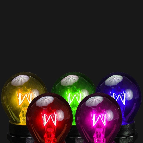 NOVELTY LIGHTS LLC  Novelty Lights 25 Pack S11 Outdoor Patio Globe Replacement Bulbs, E17/c9 Intermediate Base, 10 Watt