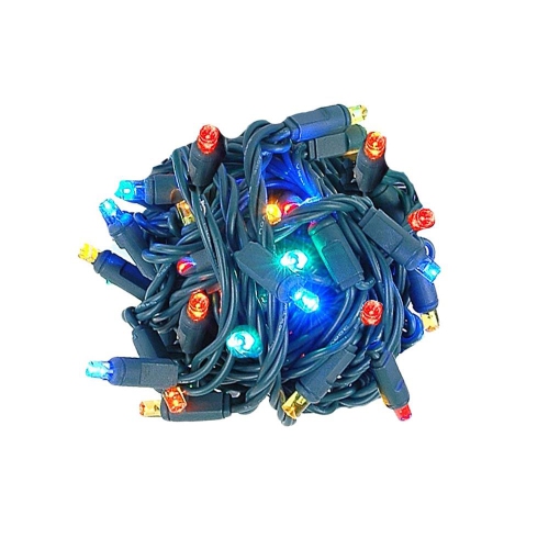 NOVELTY LIGHTS LLC  Novelty Lights 50 Light Led Twinkle Christmas Led Mini Light Set, Outdoor Fairy Wedding String Lights White, 25 Feet In Green