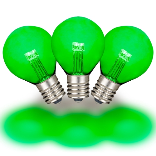 NOVELTY LIGHTS LLC  Novelty Lights 25 Pack G30 Glass Led Globe Bulbs, String Light Replacement Bulbs, E12 Candelabra Base, Energy Efficient Outdoor