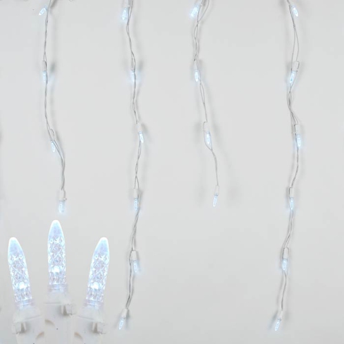 NOVELTY LIGHTS LLC  Novelty Lights M5 Christmas Led Icicle Light Set Wire, 15' Long, 150 Light In White