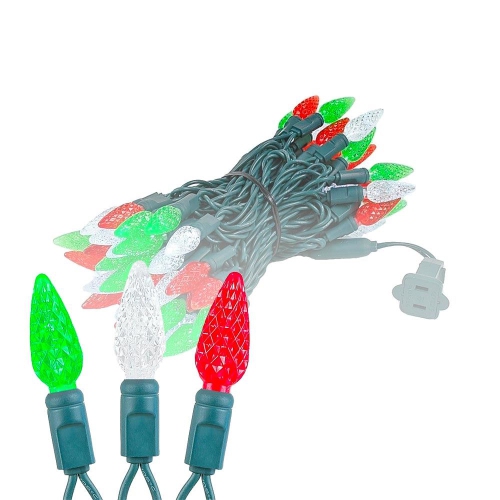 NOVELTY LIGHTS LLC  ‎‎‎novelty Lights 24Ft 70 Led C6 Led Christmas String Lights, Outdoor Christmas Tree Commercial Grade Led String Lights