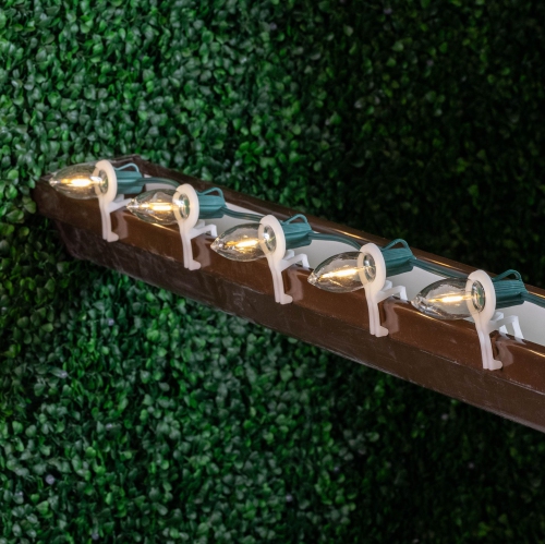 Novelty Lights 25 Pack C9 LED Filament Bulbs, Shatterproof Plastic Replacement Christmas Lights, E17 Base for Indoor/Outdoor Strings, Dimmable, 0.6W