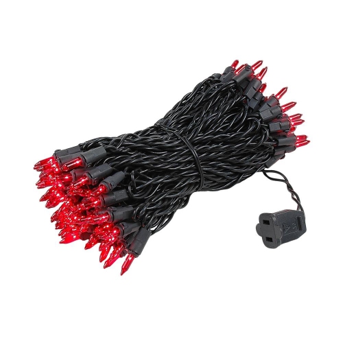 NOVELTY LIGHTS LLC  Novelty Lights 100 Light Christmas Mini Light Set Wire, 50' Long In Black