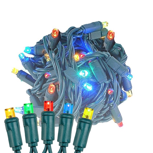 NOVELTY LIGHTS LLC  Novelty Lights 24Ft 70 Led Christmas Lights Outdoor/indoor, 4" Spacing Wire String Lights for Festive Xmas Lighting, Ip55, Ul