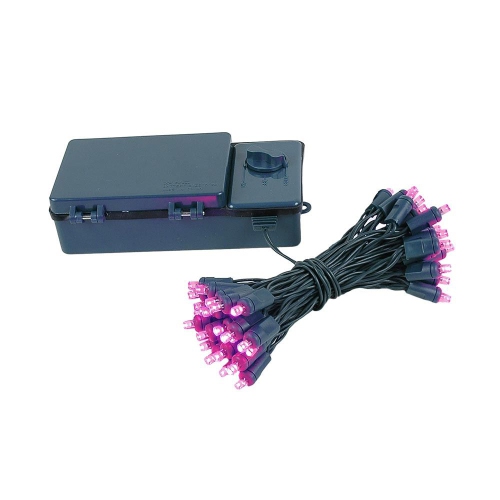 NOVELTY LIGHTS LLC  Novelty Lights Battery Operated Fairy Lights, 18 Feet Led Mini Lights In Pink