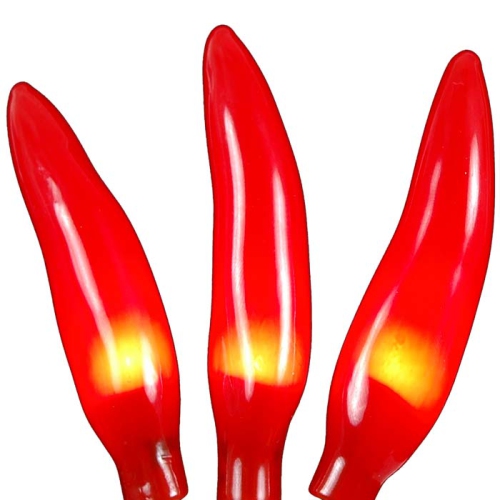 NOVELTY LIGHTS LLC  Novelty Lights 11Ft Chili Pepper String Lights, 35 Lights Indoor/outdoor Connectable Mini Light Sets