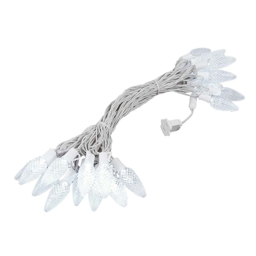 NOVELTY LIGHTS LLC  Novelty Lights 25 Feet 25 Light Pure C9 Diamond Led String Lights In White