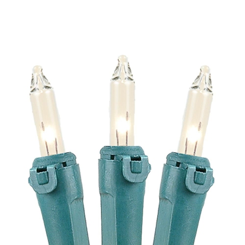 Novelty Lights 9 Foot Clear Outdoor Christmas Icicle Light Set, Green Wire, Medium Drop, 100 Light