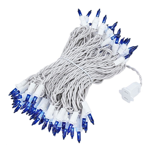 NOVELTY LIGHTS LLC  Novelty Lights 50 Feet 100 Bulb Incandescent Mini Light String, 6-Inch Spacing On Wire, Ul Listed Commercial Grade Indoor/outdoor
